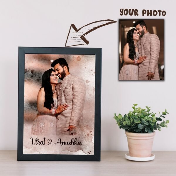 Alternative view of Couples Portrait Frames - Watercolor Portrait - Gifts for Him & Her - Personalised Home Decor