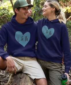 Alternative view of Personalised Couple Hoodies for Pre-Wedding Photoshoots & Anniversary