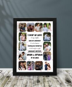 Couples, Couples Anniversary Collage Frames - Anniversary Gifts for Him & Her - Personalised Home Decor
