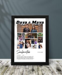 Couples, Couples Anniversary Collage Frames - Anniversary Gifts for Him & Her - Personalised Home Decor