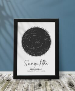 Couples Personalised Star Map Frames - Anniversary Gifts for Him & Her - Personalised Home Decor