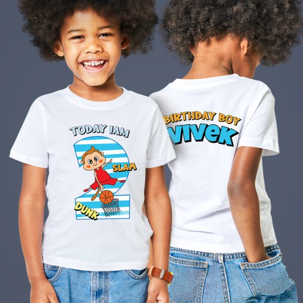 Kids Custom Birthday T-Shirts -Front + Back Theme