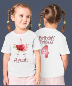 Kids Custom Birthday T-Shirts -Front + Back Theme