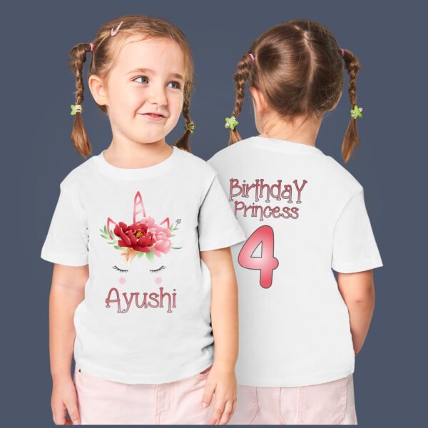 Kids Custom Birthday T-Shirts -Front + Back Theme