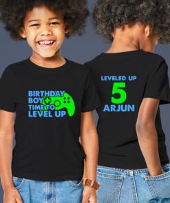 Kids Custom Birthday T-Shirts -Front + Back Theme