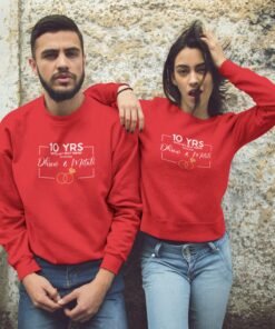 Personalized Couple Sweatshirts for Pre-Wedding Photoshoots & Anniversary