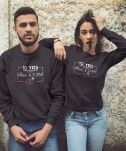 Alternative view of Personalized Couple Sweatshirts for Pre-Wedding Photoshoots & Anniversary