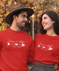 Alternative view of Personalized Couple Sweatshirts for Pre-Wedding Photoshoots & Anniversary