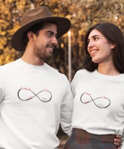 Personalized Couple Sweatshirts for Pre-Wedding Photoshoots & Anniversary