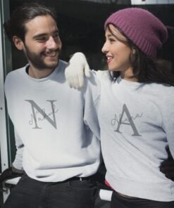 Personalized Couple Sweatshirts for Pre-Wedding Photoshoots & Anniversary