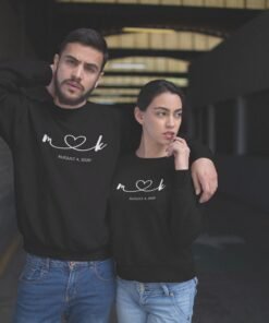 Personalized Couple Sweatshirts for Pre-Wedding Photoshoots & Anniversary