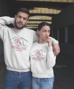 Personalized Couple Sweatshirts for Pre-Wedding Photoshoots & Anniversary