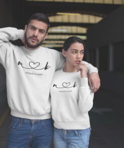Alternative view of Personalized Couple Sweatshirts for Pre-Wedding Photoshoots & Anniversary