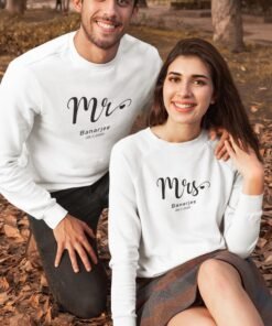 Personalized Couple Sweatshirts for Pre-Wedding Photoshoots & Anniversary