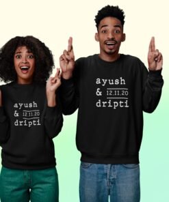 Alternative view of Personalized Couple Sweatshirts for Pre-Wedding Photoshoots & Anniversary