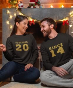 Personalized Couple Sweatshirts for Pre-Wedding Photoshoots & Anniversary
