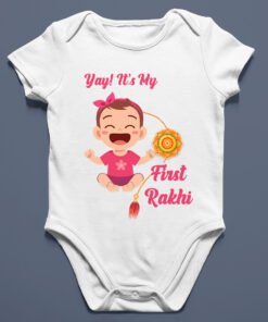 My First Rakhi Baby Romper – Raksha Bandhan Outfit for Newborn & Infants