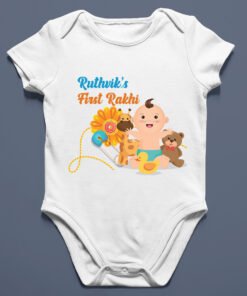My First Rakhi Baby Romper – Raksha Bandhan Outfit for Newborn & Infants