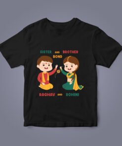 Personalized Rakhi T-Shirts for Kids - Celebrate Sibling Love with Custom Names