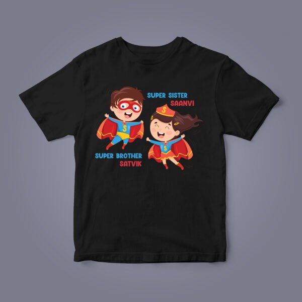 Personalized Rakhi T-Shirts for Kids - Celebrate Sibling Love with Custom Names