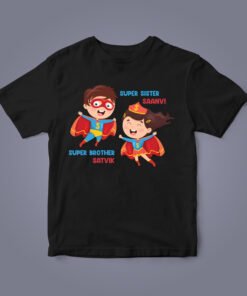 Personalized Rakhi T-Shirts for Kids - Celebrate Sibling Love with Custom Names