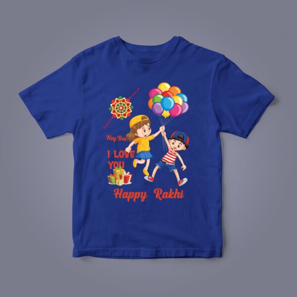 Personalized Rakhi T-Shirts for Kids - Celebrate Sibling Love with Custom Names