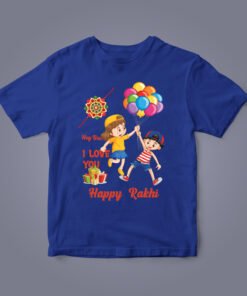 Personalized Rakhi T-Shirts for Kids - Celebrate Sibling Love with Custom Names