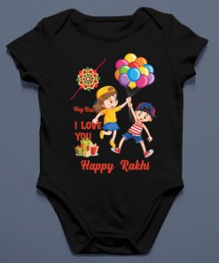Personalized Baby Rakhi Rompers/T-shirts - Rakhi Gifts for Baby