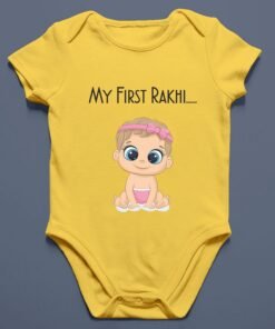 Personalized Baby Rakhi Rompers/T-shirts - Rakhi Gifts for Baby