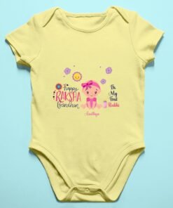 Personalized Baby Rakhi Rompers/T-shirts - Rakhi Gifts for Baby