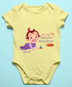 Personalized Baby Rakhi Rompers/T-shirts - Rakhi Gifts for Baby
