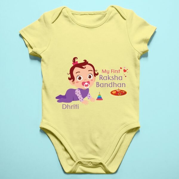 Personalized Baby Rakhi Rompers/T-shirts - Rakhi Gifts for Baby