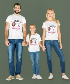 Kids Birthday Family T-Shirts - Photo Theme