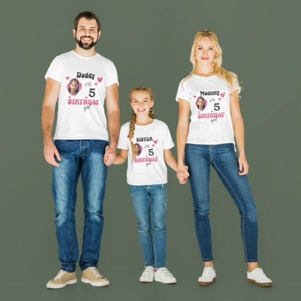 Kids Birthday Family T-Shirts - Photo Theme