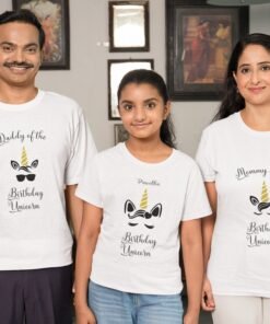 Kids Birthday Family T-Shirts - Unicorn Theme
