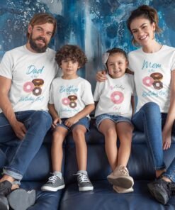 Kids Birthday Family T-Shirts - Donut Theme