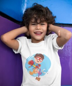 Kids Custom Birthday T-Shirts -Super Hero Theme T-Shirts