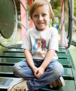 Kids Custom Birthday T-Shirts -Super Hero Theme T-Shirts