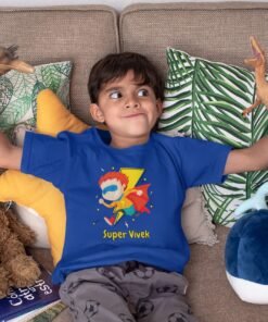 Kids Custom Birthday T-Shirts -Super Hero Theme T-Shirts