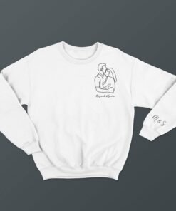 Personalized Couple Sweatshirts Sleeve & pocket printing for Pre-Wedding Photoshoots & Anniversary