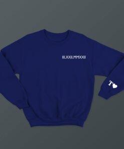 Personalized Couple Sweatshirts Sleeve & pocket printing for Pre-Wedding Photoshoots & Anniversary