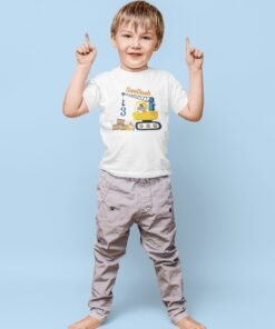 Personalized kids Construction Theme Printed T-shirts