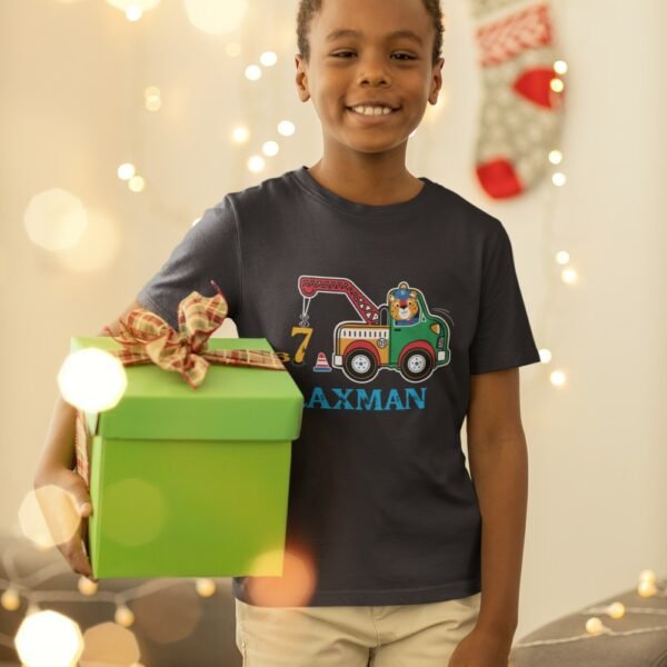 Personalized kids Construction Theme Printed T-shirts