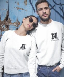 Personalized Couple Sweatshirts for Pre-Wedding Photoshoots & Anniversary