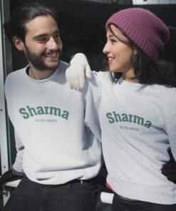 Personalized couple sweatshirts for pre-wedding and anniversary