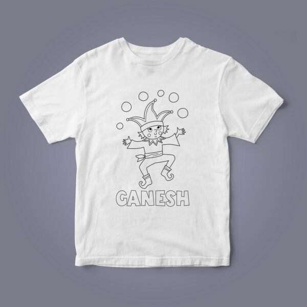 Alternative view of Personalised Kids Coloring T-Shirt - Color Your Own T-Shirt - Birthday Gifts for Kids