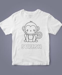 Alternative view of Personalised Kids Coloring T-Shirt - Color Your Own T-Shirt - Birthday Gifts for Kids