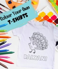 Personalised Kids Coloring T-Shirt - Color Your Own T-Shirt - Birthday Gifts for Kids