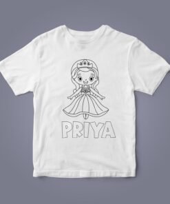 Alternative view of Personalised Kids Coloring T-Shirt - Color Your Own T-Shirt - Birthday Gifts for Kids