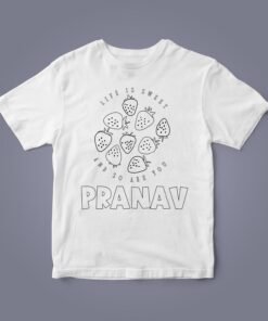 Alternative view of Personalised Kids Coloring T-Shirt - Color Your Own T-Shirt - Birthday Gifts for Kids